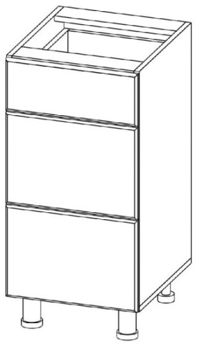 Стол-рабочий С400я (400) (с ящиками) Вектор