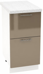 Шкаф нижний 2 ящика Кухня Валерия ШН2Я 400 (глянец)