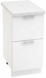 Шкаф нижний 2 ящика Кухня Валерия ШН2Я 400 (глянец)