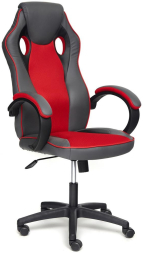 Кресло RACER GT new кож/зам/ткань, металлик/красный, 36/08