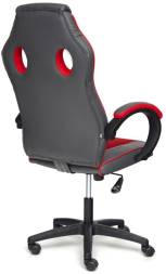 Кресло RACER GT new кож/зам/ткань, металлик/красный, 36/08