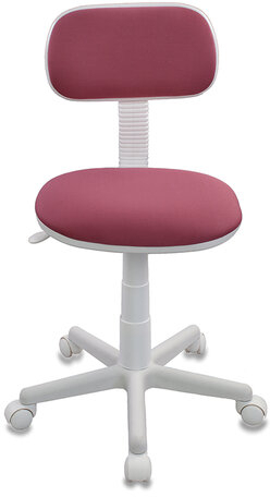 Кресло детское CH-W201NX, без подлокотников, пластик белый, розовое, 477005