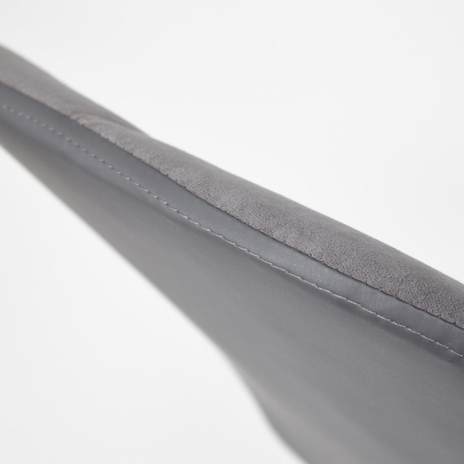 Кресло RIO флок/кож/зам , серый/металлик, 29/36