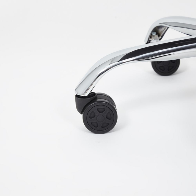 Кресло RIO флок/кож/зам , серый/металлик, 29/36