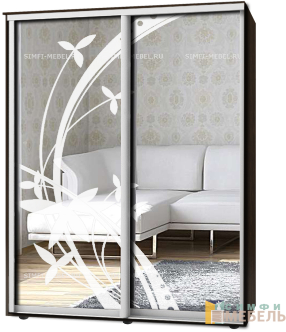 Шкаф-купе 2х дв Стандарт Пескоструй № 4