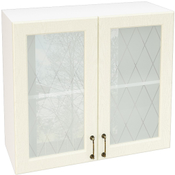 Шкаф верхний со стеклом с 2 створками Кухня Ницца ШВС 800