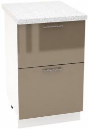 Шкаф нижний 2 ящика Кухня Валерия ШН2Я 500 (глянец)