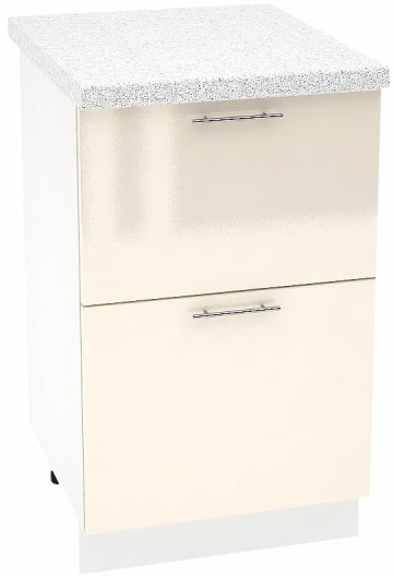 Шкаф нижний 2 ящика Кухня Валерия ШН2Я 500 (глянец)