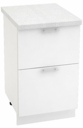 Шкаф нижний 2 ящика Кухня Валерия ШН2Я 500 (глянец)
