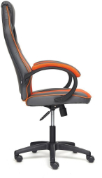 Кресло RACER GT new кож/зам/ткань, металлик/оранжевый, 36/07