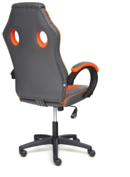 Кресло RACER GT new кож/зам/ткань, металлик/оранжевый, 36/07