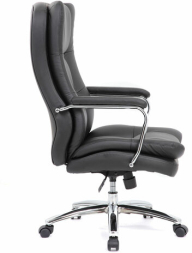 Кресло офисное BRABIX PREMIUM "Amadeus EX-507", экокожа, хром, черное, 530879