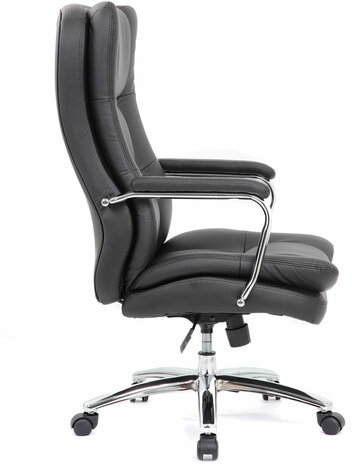 Кресло офисное BRABIX PREMIUM "Amadeus EX-507", экокожа, хром, черное, 530879