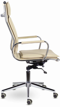 Кресло офисное BRABIX PREMIUM "Kayman EX-532", экокожа, хром, бежевое, 532544