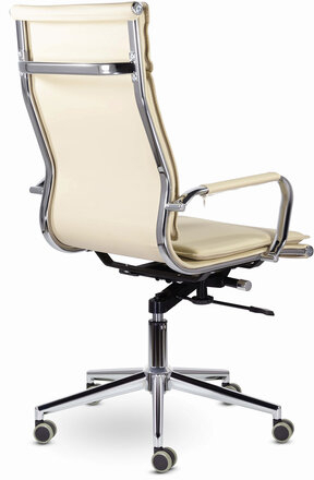 Кресло офисное BRABIX PREMIUM "Kayman EX-532", экокожа, хром, бежевое, 532544