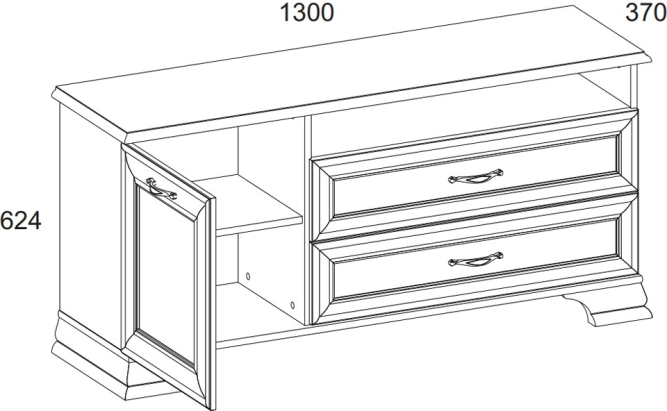 ТВ Тумба 1D2SN Тиффани ANREX