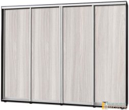 Шкаф купе 4х дв Комби 1 Ясень шимо светлый