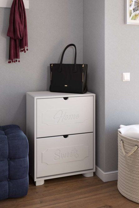 Тумба для обуви ДримСтар ДС-22 белое дерево