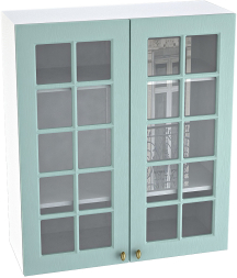 Шкаф верхний высокий со стеклом с 2 створками Кухня Прованс ШВС 809