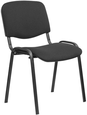 Стул для персонала и посетителей &quot;ИЗО&quot;, черный каркас, ткань черная, В-14/С-11