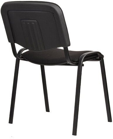 Стул для персонала и посетителей &quot;ИЗО&quot;, черный каркас, ткань черная, В-14/С-11