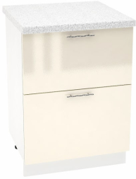 Шкаф нижний 2 ящика Кухня Валерия ШН2Я 600 (глянец)