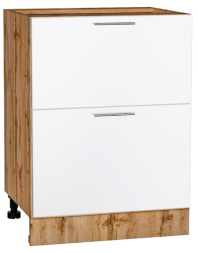 Шкаф нижний 2 ящика Кухня Валерия ШН2Я 600 (глянец)