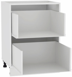 Шкаф нижний 2 ящика Кухня Валерия ШН2Я 600 (глянец)