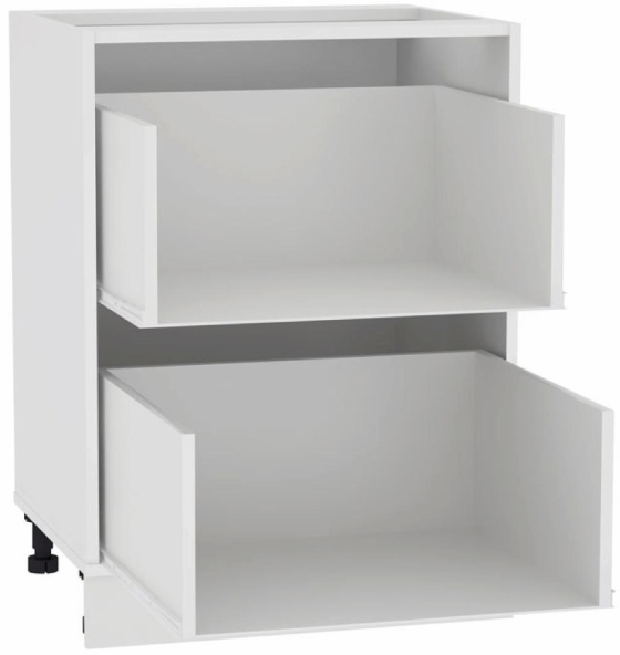 Шкаф нижний 2 ящика Кухня Валерия ШН2Я 600 (глянец)