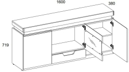Тумба RTV 1V2D1S Тиффани ANREX