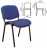 Стул для персонала и посетителей &quot;ИЗО&quot;, черный каркас, ткань черно-синяя, В-12/С-14