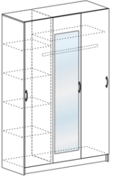 Шкаф 3-х створчатый Басса ШК 553
