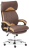 Кресло GRAND кож/зам/ткань, коричневый/бронзовый, 36-36/21