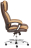 Кресло GRAND кож/зам/ткань, коричневый/бронзовый, 36-36/21