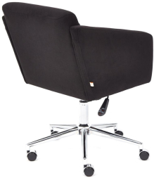 Кресло MILAN хром флок , черный, 35