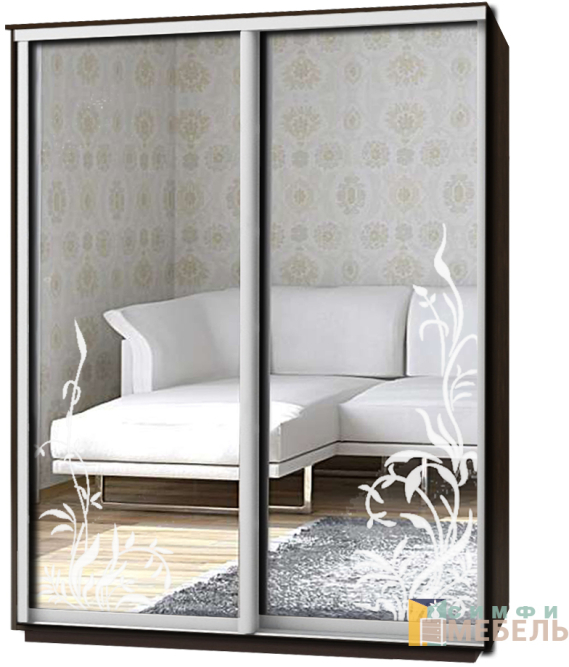 Шкаф-купе 2х дв ПРОМО Пескоструй Лиана