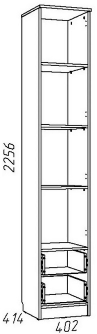 Шкаф для белья с ящиками НМ 013.01-02 М1