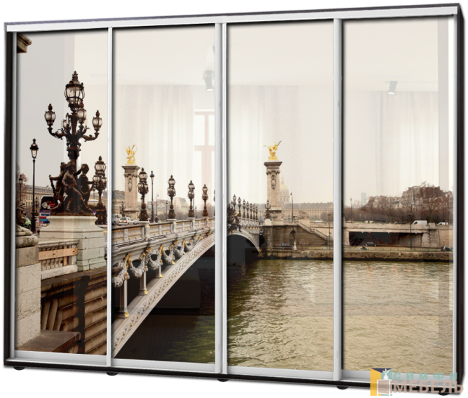 Шкаф купе 4х дв Фотопечать № 25