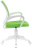 Кресло BRABIX "Fly MG-396W", с подлокотниками, пластик белый, сетка, салатовое, 532403, MG-396W_532403