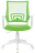 Кресло BRABIX "Fly MG-396W", с подлокотниками, пластик белый, сетка, салатовое, 532403, MG-396W_532403
