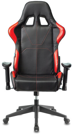 Кресло компьютерное Zombie VIKING 5 AERO, 2 подушки, экокожа, черное/красное, 1216368