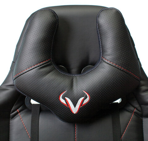 Кресло компьютерное Zombie VIKING 5 AERO, 2 подушки, экокожа, черное/красное, 1216368