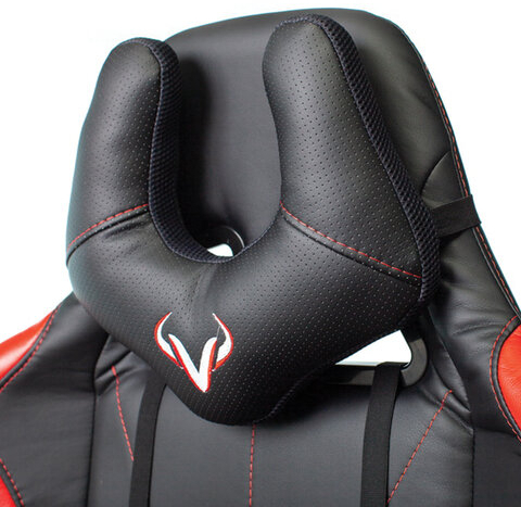 Кресло компьютерное Zombie VIKING 5 AERO, 2 подушки, экокожа, черное/красное, 1216368