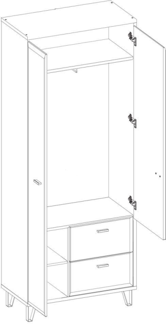 Шкаф Грейс SZF2D2S