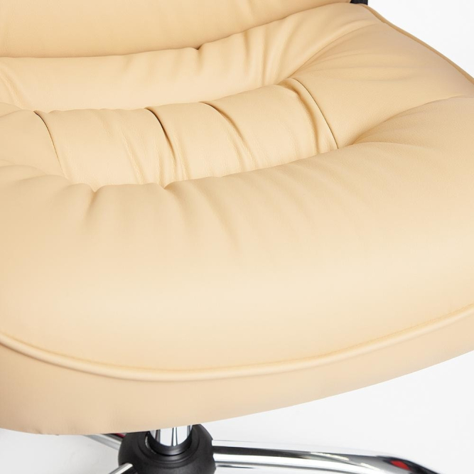 Кресло СН9944 Хром, кож/зам, бежевый, 36-34