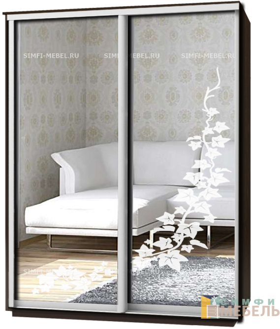 Шкаф-купе 2х дв ПРОМО Пескоструй Лоза