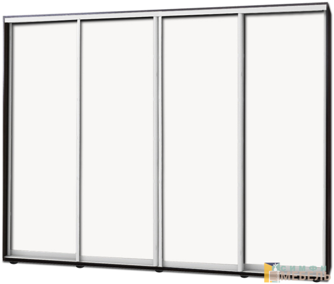 Шкаф купе 4х дв Комби 1 Белый