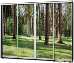 Шкаф купе 4х дв Фотопечать № 26