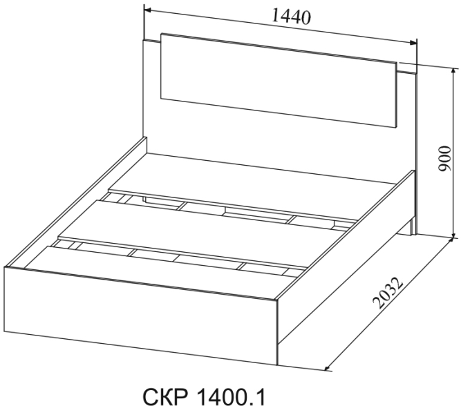 Кровать Софи СКР (1400.1-1600.1)