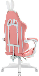 Кресло компьютерное DEFENDER Irifi, 2 подушки, подставка для ног, экокожа, розовое/белое, ш/к 26630, 64042